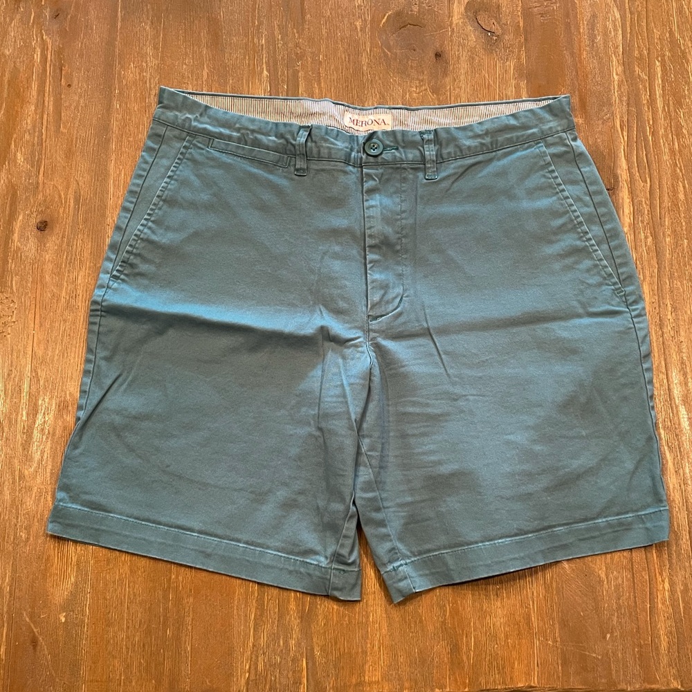 Merona slim Chino stretch shorts, 7” inseam